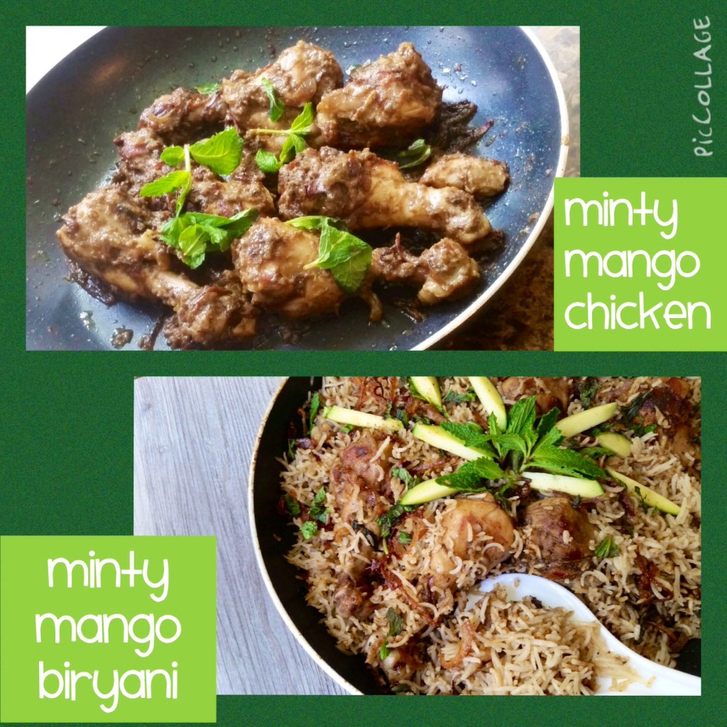 minty mango chicken / biryani